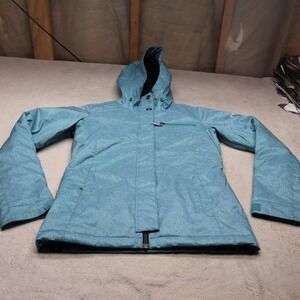 Roxy Jacket Womens XS Blue Hooded Full Zip Insulated Waterproof Winter Ski Snow